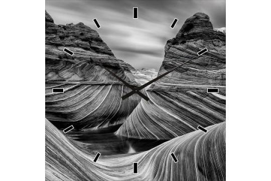 Wanduhr Digitaldruck auf Glas