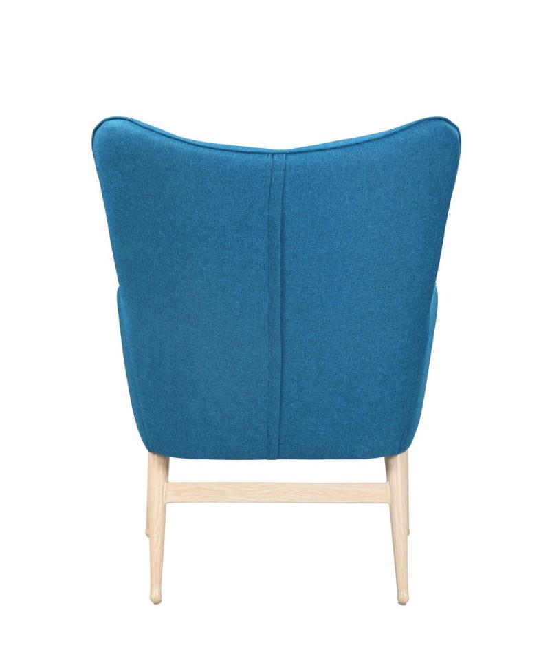 Armlehn-Sessel, Gestell aus Stahl in Holzoptik, 87 x 71 x 98 cm, blau