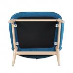 Armlehn-Sessel, Gestell aus Stahl in Holzoptik, 87 x 71 x 98 cm, blau