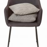 Armlehn-Stuhl 2er-Set von Tom Tailor, Gestell Stahl, 56 x 51 x 82 cm, Sitz gepolstert in tarmac