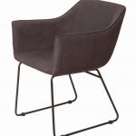 Armlehn-Stuhl 2er-Set von Tom Tailor, Gestell Stahl, 56 x 51 x 82 cm, Sitz gepolstert in tarmac