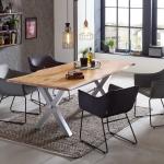 Armlehn-Stuhl 2er-Set von Tom Tailor, Gestell Stahl, 56 x 51 x 82 cm, Sitz gepolstert in tarmac