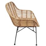 Armlehnstuhl aus Rattan, 2er-Set