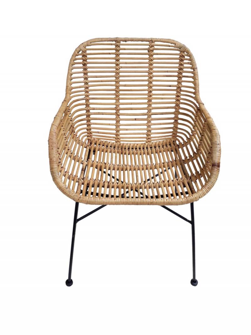 Armlehnstuhl aus Rattan, 2er-Set