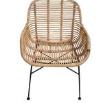 Armlehnstuhl aus Rattan, 2er-Set
