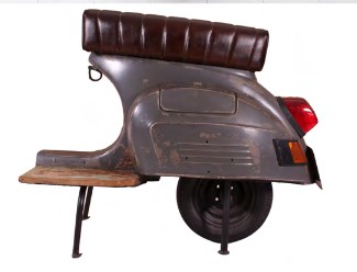 Barhocker Roller, Metall, Sitz Leder-Optik, , dunkelanthrazit, recyceltes Roller-Heck, 110 x 53 x 88 cm,