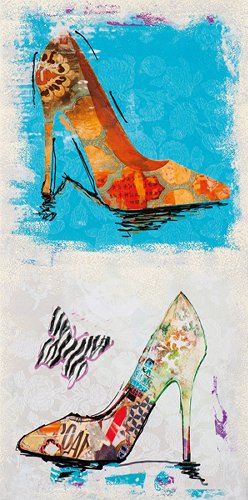 Bild "2 Pumps mit Schmetterling"
