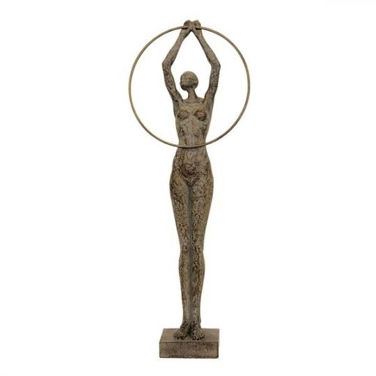 Frauenskulptur Hilda mit Ring, klein