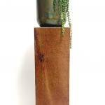 Holz Säule mit echtem Kuhfell bezogen