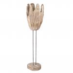 Holzstamm-Vase auf Metallständer