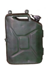 Kanister-Hängeschrank, grün-schwarz, aus recyceltem Kanister, innen eine Ablage, 1 Spiegel, 36 x 18 x 48 cm