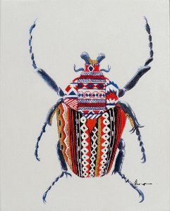 Kleiner bunter Käfer
