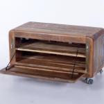 Schuhschrank, lackiertes Altholz, bunt, 85 x 40 x 45 cm