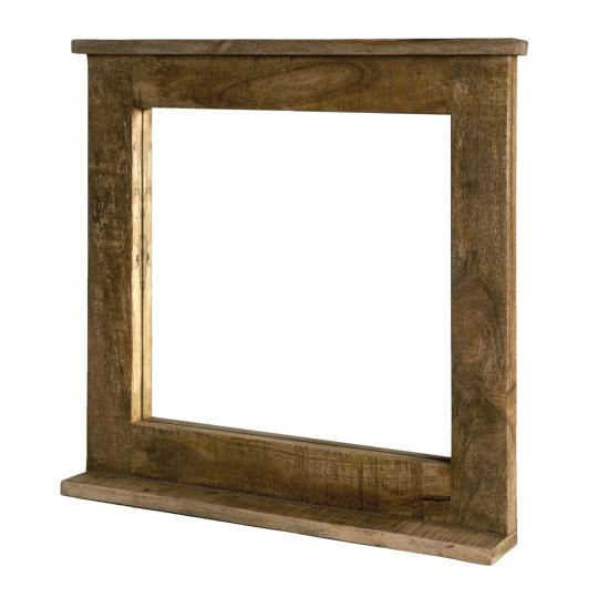 Spiegel aus massivem Mangoholz, lackiert, 70 x 9 x 69 cm