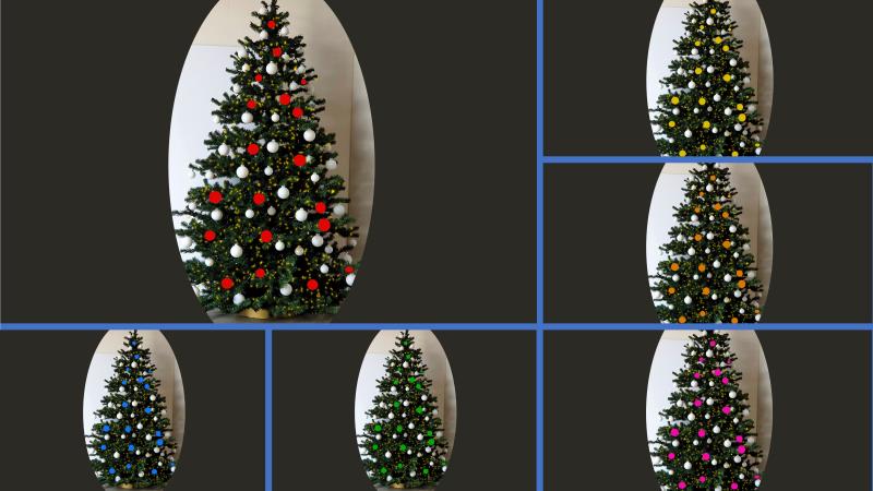 Weihnachtsbaum geschmückt - Slim